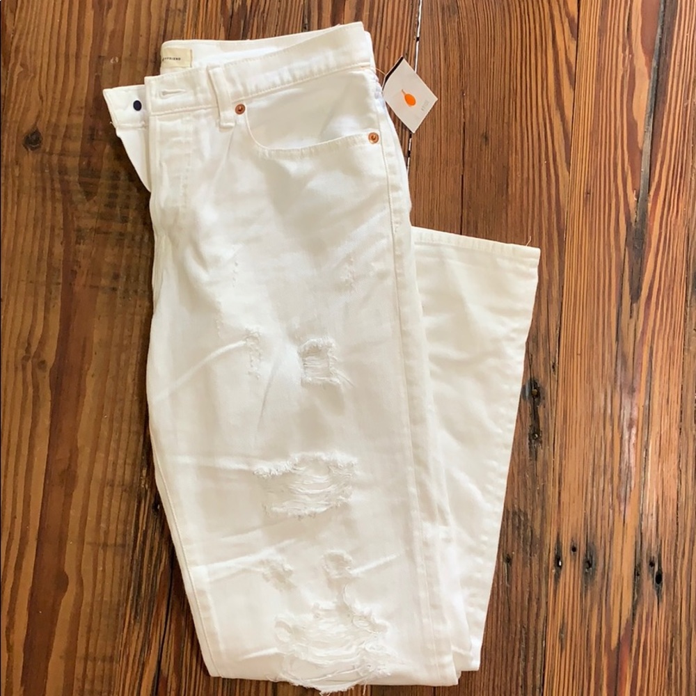 Distressed jeans